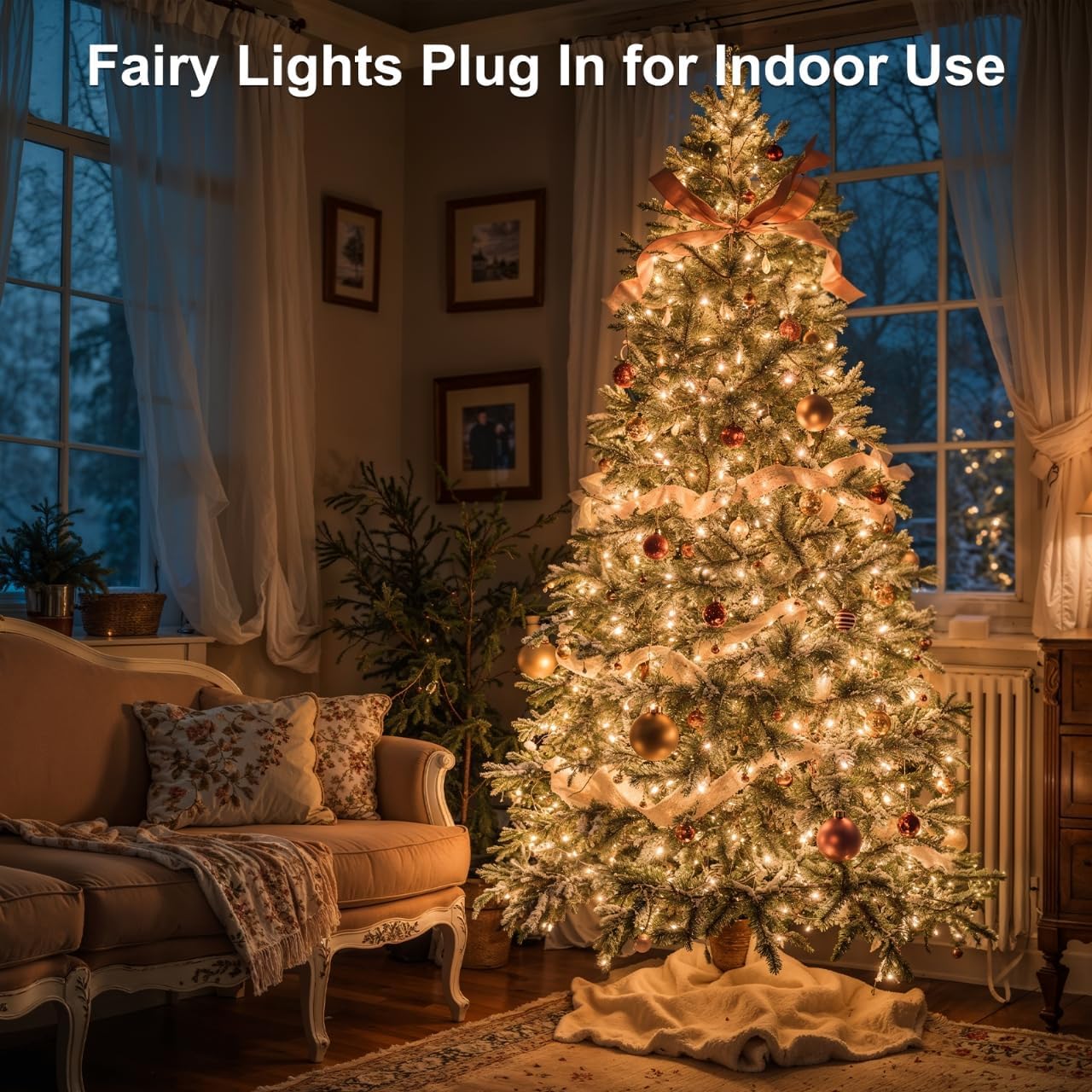 Lumionix Glow String Fairy Lights – Living Room Aesthetic Accent Lighting for Canopy, Shelf and Mantel