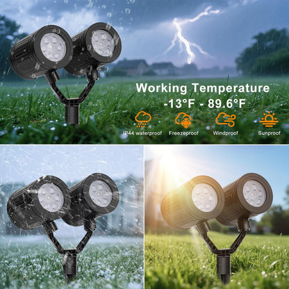LUMIORA WinterGlow Snowflake Projector – Camping and Outdoor Dining Ambiance, IP65 Weatherproof Rotating LED