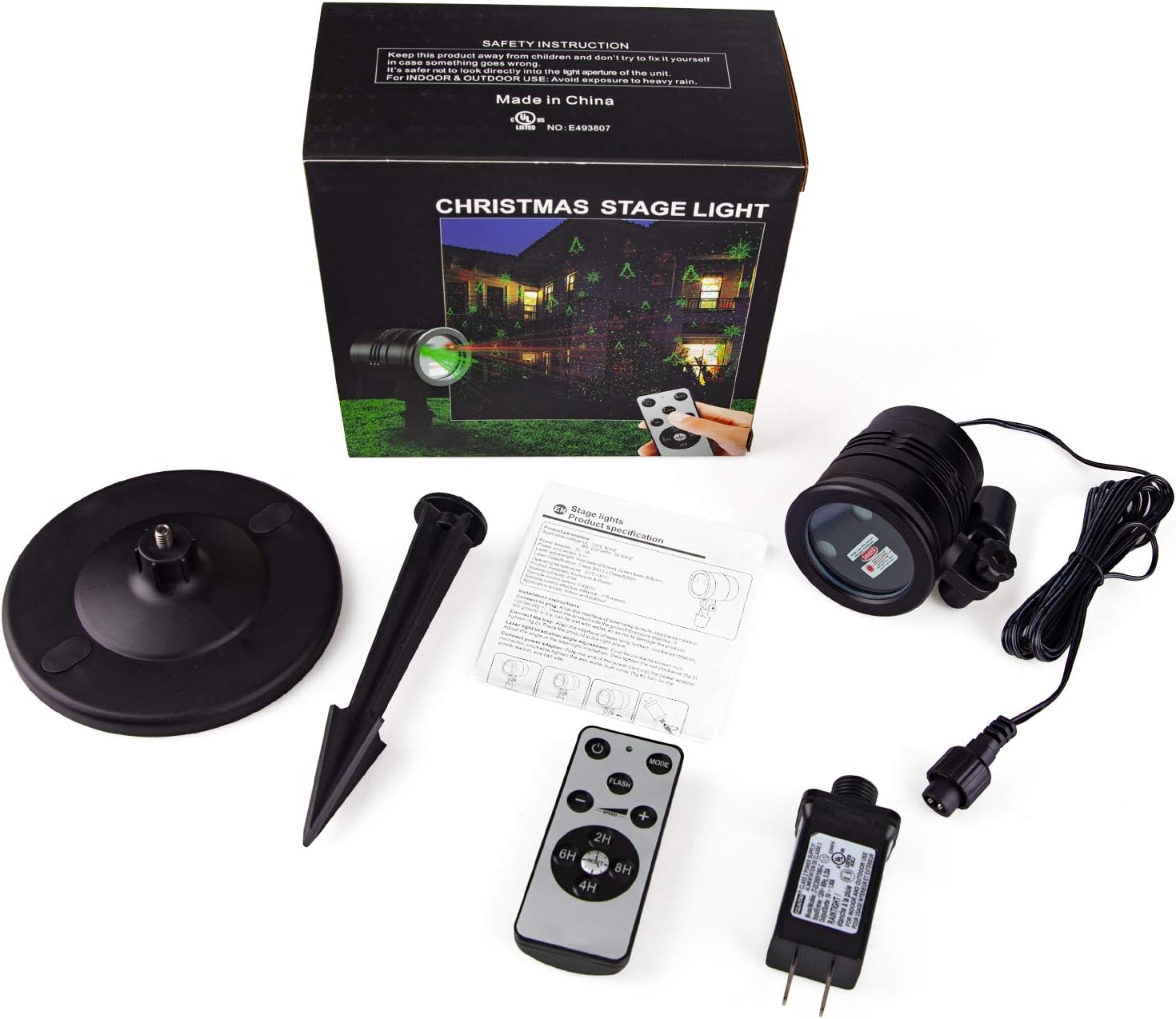 LumiVue AuroraStar Holiday Projector – Flameless Christmas Lighting Safe for Kids, Pets & Bedrooms, Auto Shutoff