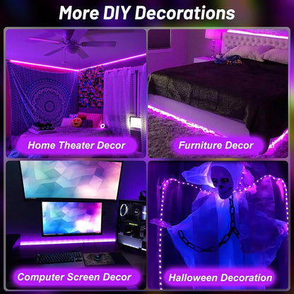 LumoGlow UV Strip Light – Child-Friendly Night Accent for Sleepovers and Reading Nooks