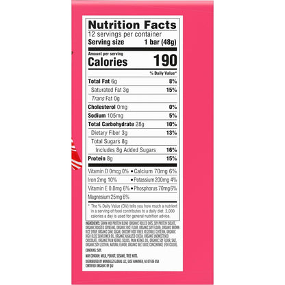 LUNA Bar Chocolate Peppermint Stick – Quick Desk Snack for Focused Workdays, Individually Wrapped Protein Bars 12 Pack