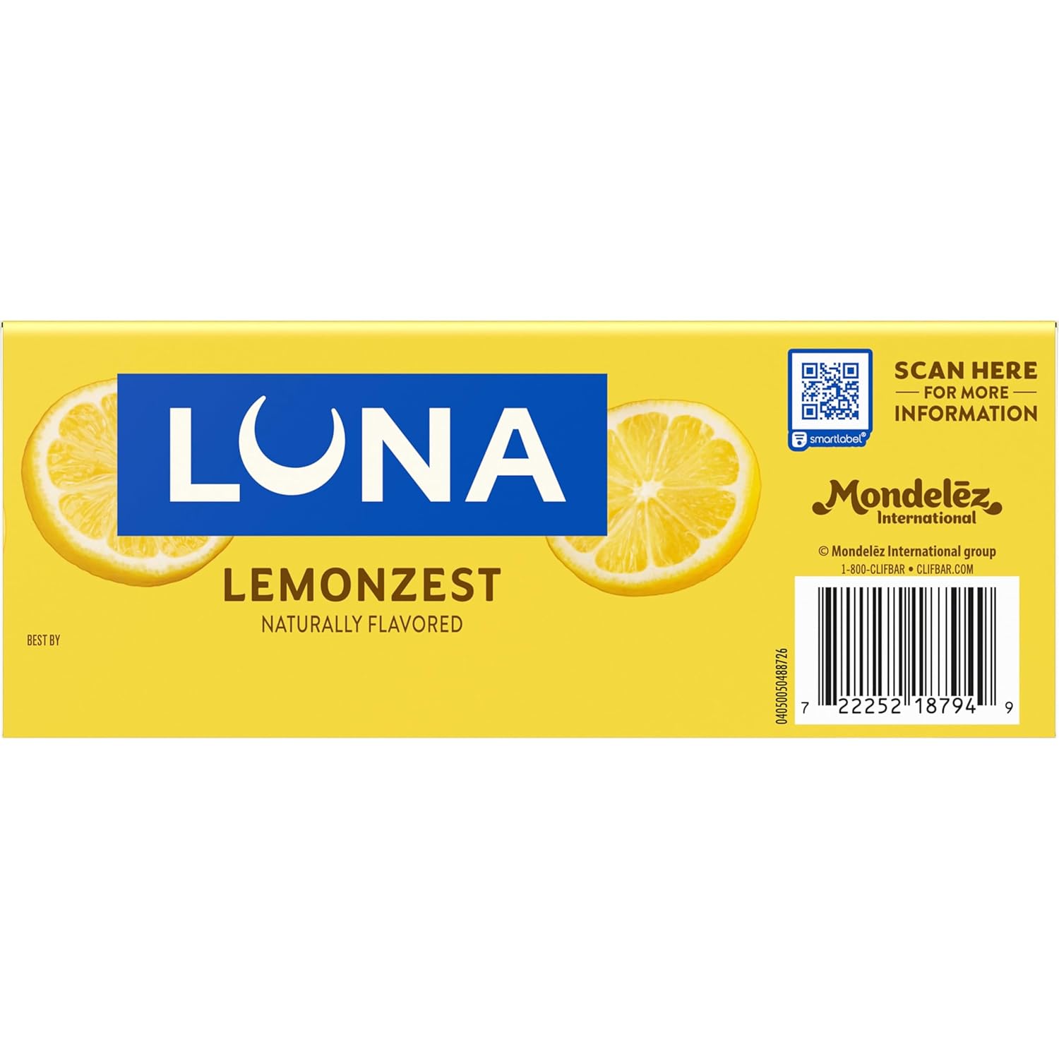 LUNA Bar LemonZest Gluten Free Snack Bar – Mindful Afternoon Pick-Me-Up for Self-Care Routines