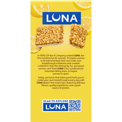 LUNA Bar LemonZest Gluten Free Snack Bar – Portable Fuel for Hiking Trails and Weekend Adventures