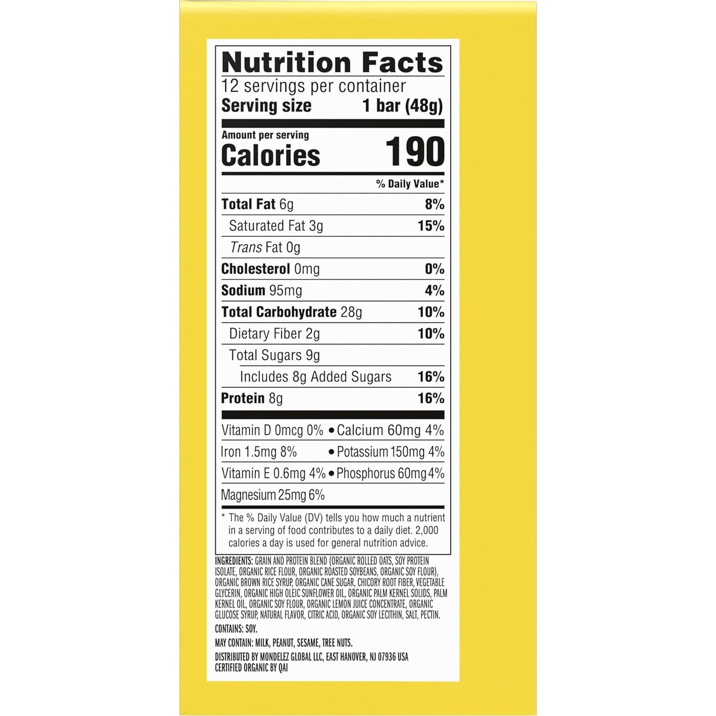 LUNA Bar LemonZest Gluten Free Snack Bar – Portable Fuel for Hiking Trails and Weekend Adventures