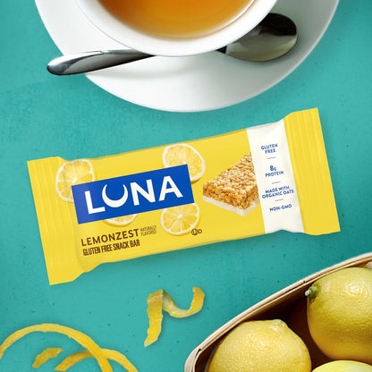 LUNA Bar LemonZest Gluten Free Snack Bar – Portable Fuel for Hiking Trails and Weekend Adventures