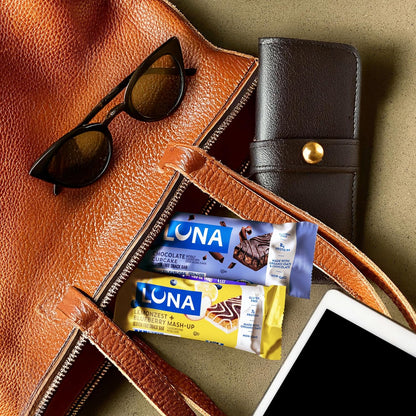 LUNA Bar Mash-Ups LemonZest + Blueberry – Plant-Based Snack for Self-Care Routines and Mindful Midday Breaks