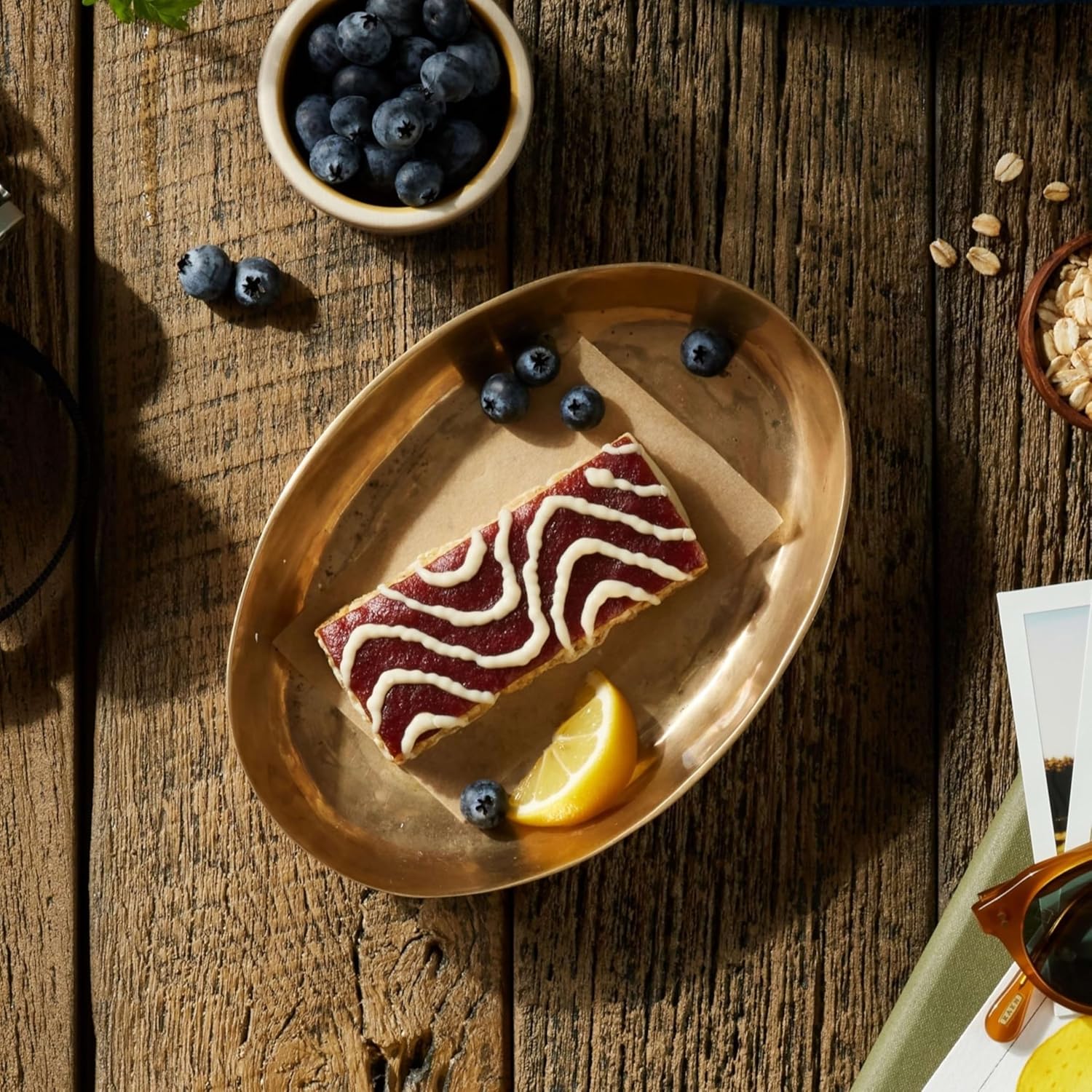 LUNA Bar Mash-Ups LemonZest + Blueberry – Plant-Based Snack for Self-Care Routines and Mindful Midday Breaks