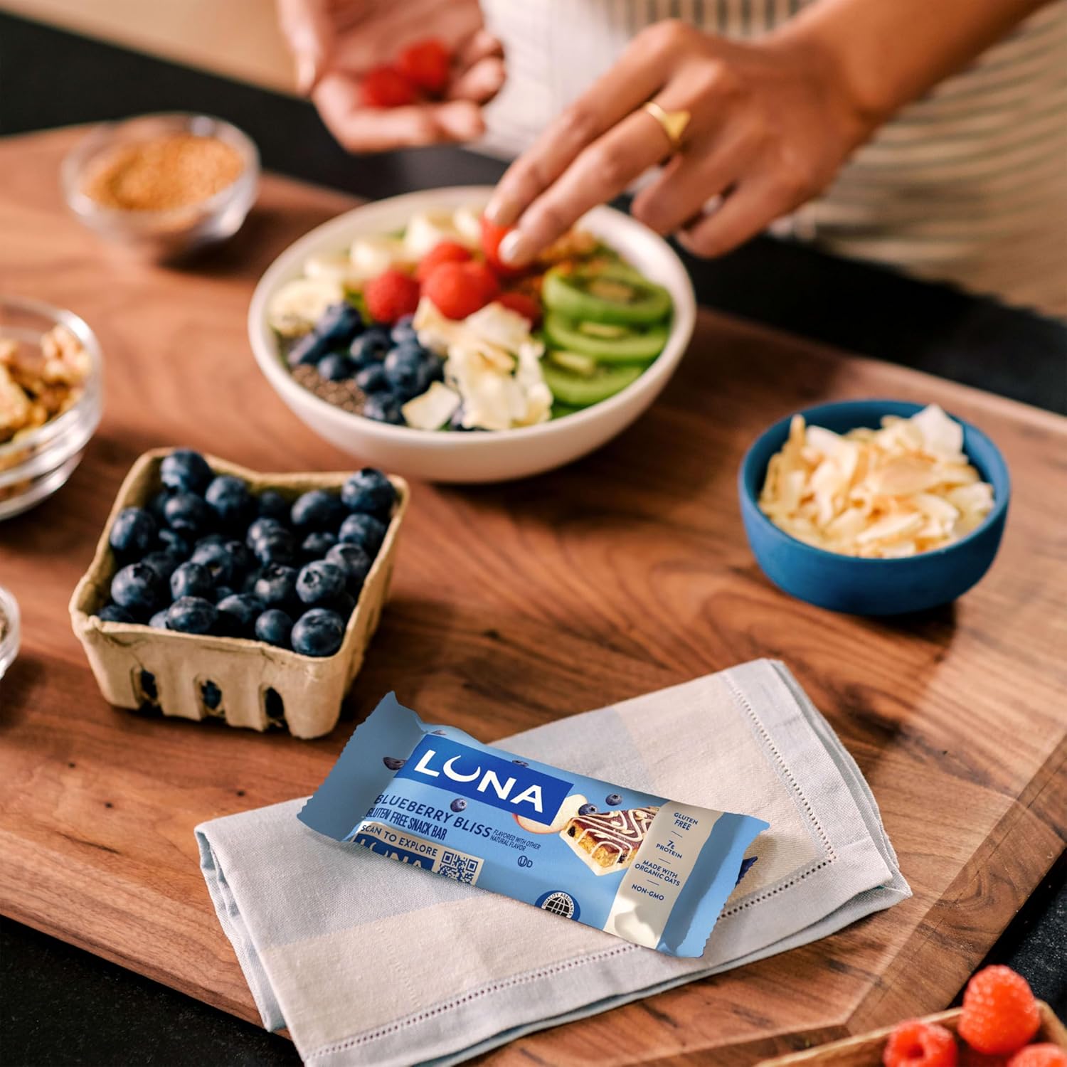 LUNA Bar Variety Pack - Mindful Snack for Self-Care Routines, Plant-Based Protein Bars (12 Pack)