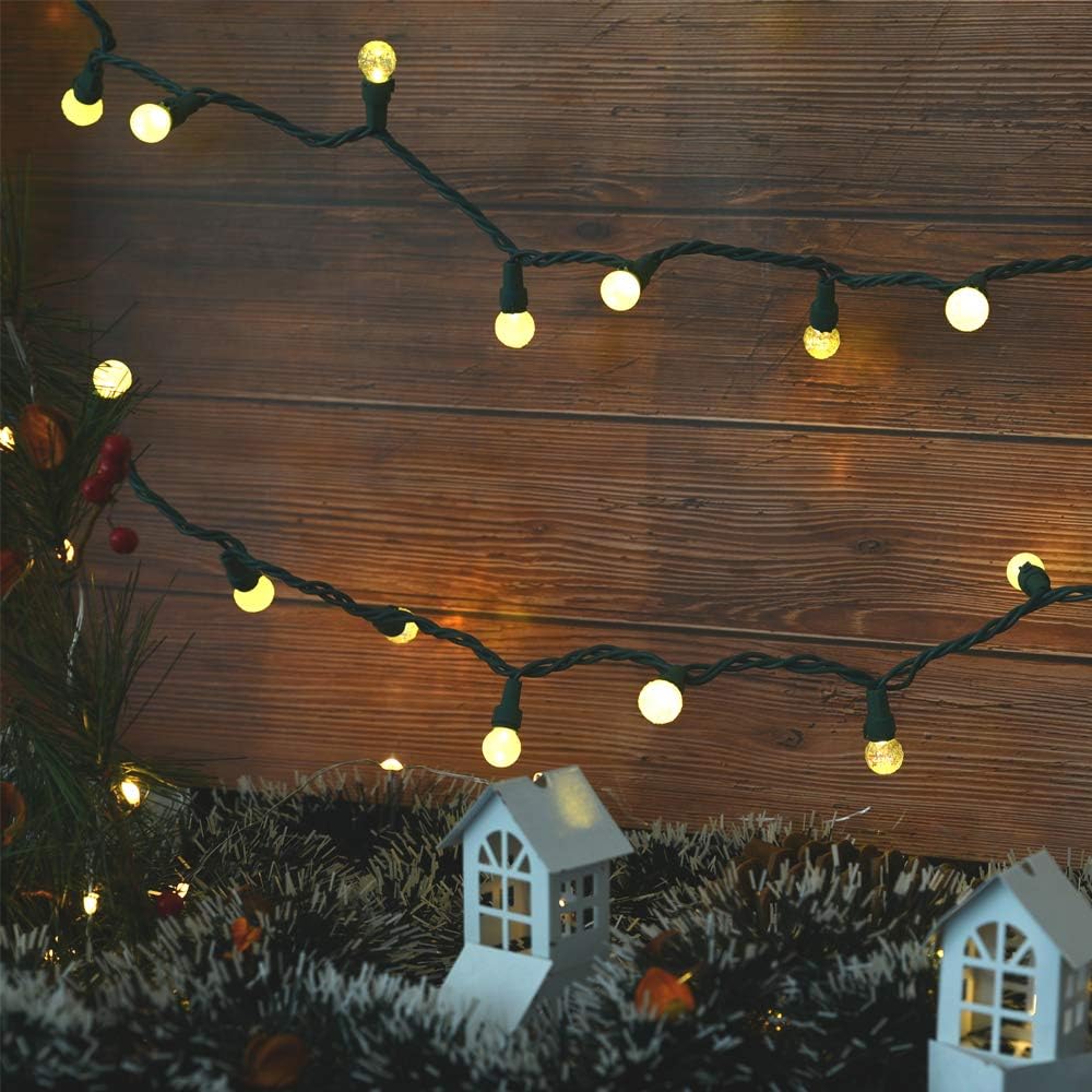 LYCKLIG Globe String Lights – Living Room Ambient Lighting, Decorative Mix-Ball Glass Bulbs for Home Interior Styling
