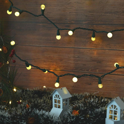 LYCKLIG Globe String Lights – Living Room Ambient Lighting, Decorative Mix-Ball Glass Bulbs for Home Interior Styling