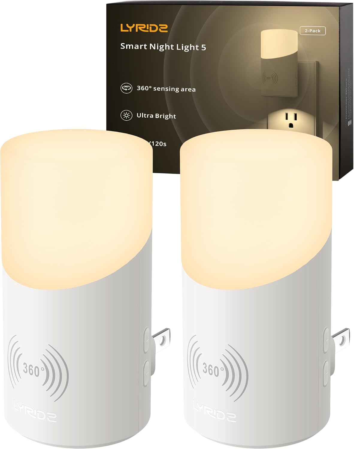 Lyridz Auto Shutoff Bedside Night Light – Smoke-Free, Cool-to-Touch Motion Sensor Lamp for Elderly Fall Prevention