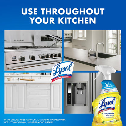 Lysol All Purpose Cleaner Spray – Bleach-Free Disinfectant for High Chairs and Kid Surfaces, 32 Fl Oz