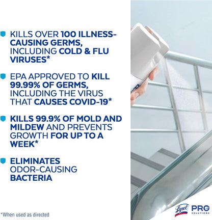 Lysol Disinfectant Spray Crisp Linen, Child and Pet Safe Antibacterial Aerosol for Bathroom and Kitchen