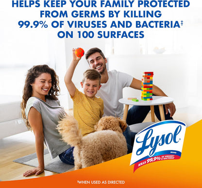 Lysol Disinfectant Spray – Wellness Ritual for Bathroom Self-Care Spaces, Kills 99.9% of Germs, Lemon Breeze