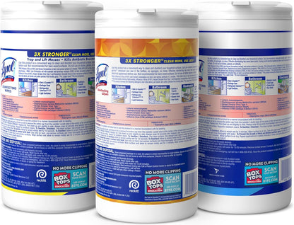 Lysol Disinfectant Wipes, Mindful Germ-Free Living Ritual for Bedrooms and Bathrooms, 3x80 ct Scented Bundle for Self-Care