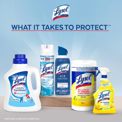 Lysol Laundry Sanitizer Additive Safe Around Kids and Pets, Bleach-Free Odor Eliminator for Family Laundry