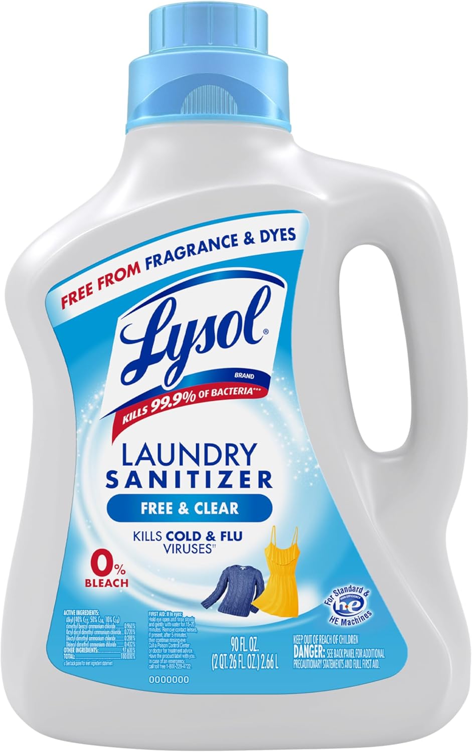 Lysol Laundry Sanitizer Additive – Self-Care Laundry Ritual Additive, Free & Clear Bacteria Remover for Fresh Sheets and Towels