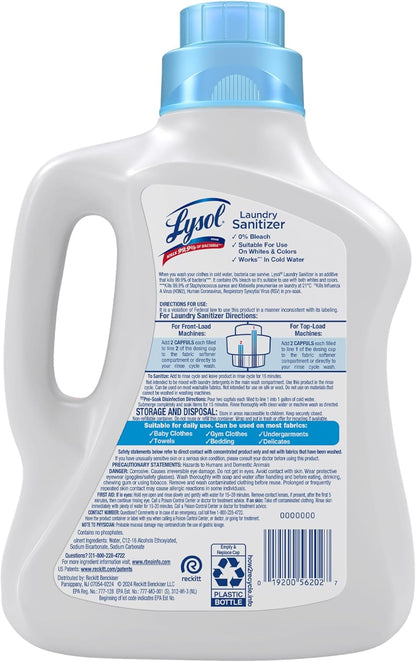 Lysol Laundry Sanitizer Additive – Self-Care Laundry Ritual Additive, Free & Clear Bacteria Remover for Fresh Sheets and Towels