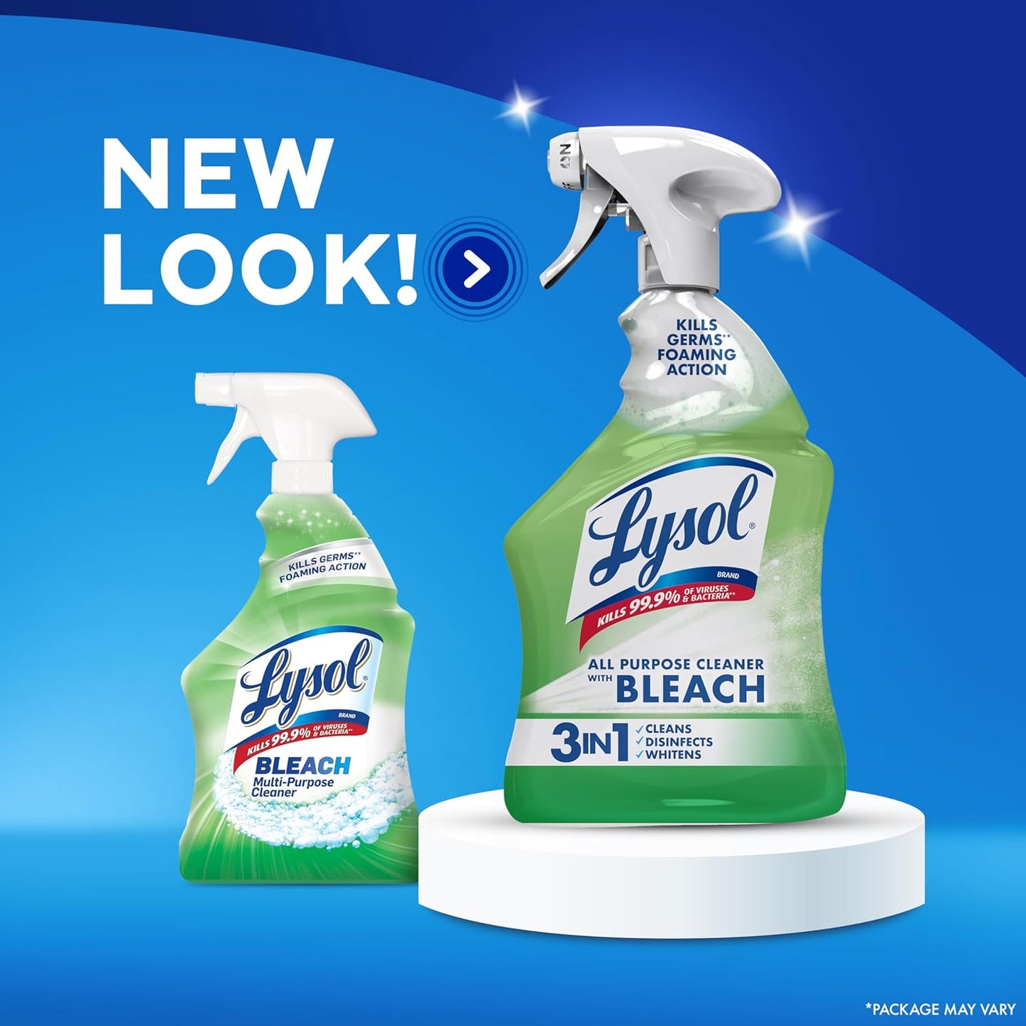 Lysol Multi-Purpose Cleaner with Bleach – Germ-Free Bathroom and Kitchen Spray for a Healthier Home, 32oz