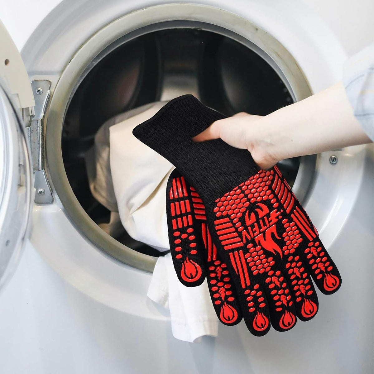 machine-washable construction with integrated hanging loop for storage