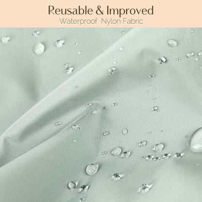machine-washable polyester and silicone construction for repeated reuse