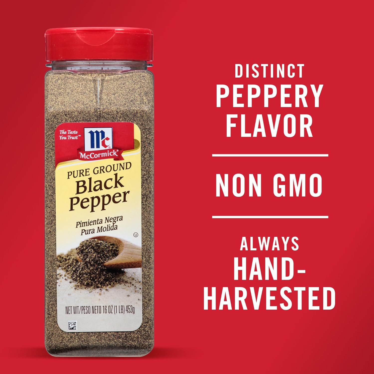 made from premium, hand-harvested peppercorns with a deep dark brown to black color