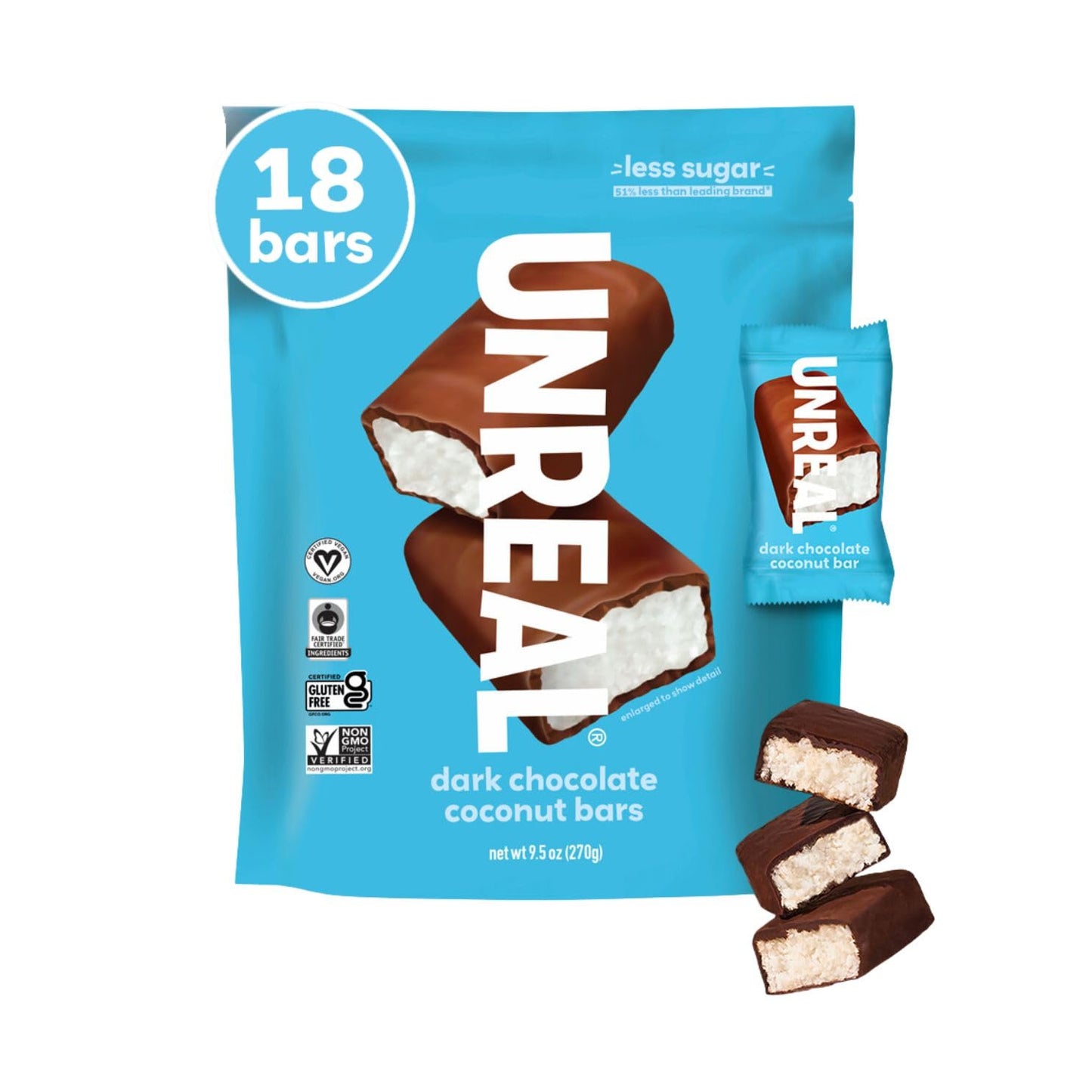 made with only 3 simple ingredients (organic coconut, organic cassava syrup, dark chocolate)