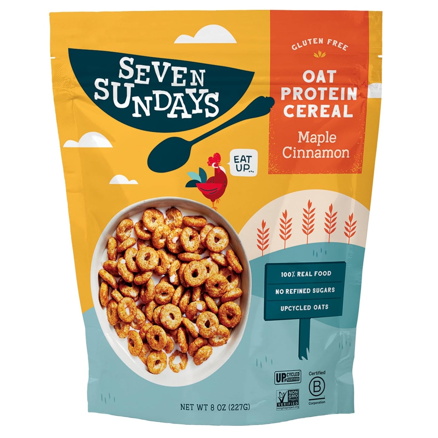 made with upcycled oat protein sourced from oat milk production