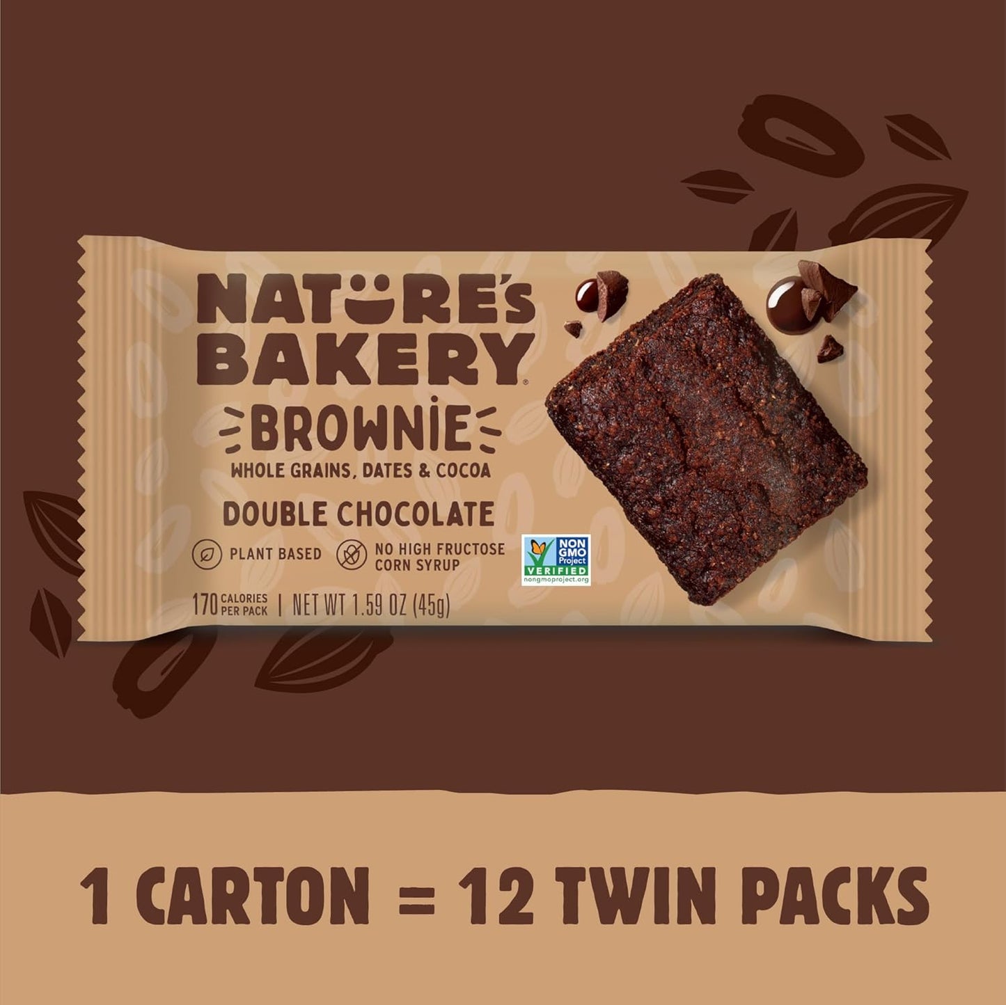 made with whole wheat flour, real cocoa powder, and date paste