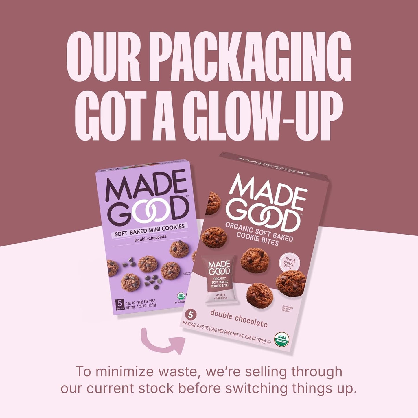 MadeGood Double Chocolate Soft-Baked Cookies – Portable Allergy-Safe Snack for Hiking and Travel