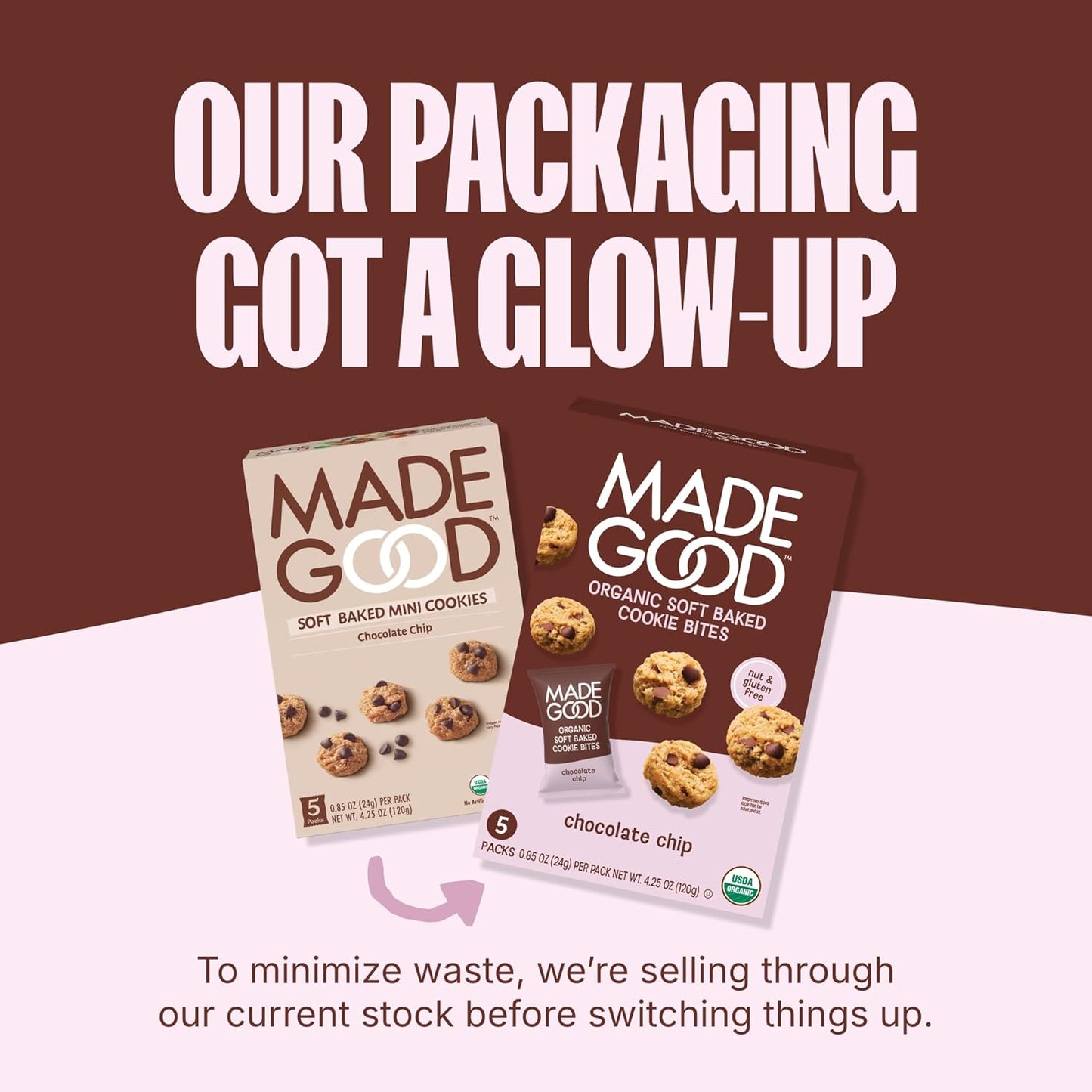 MadeGood Mini Cookies – Allergy-Safe Classroom Snack Packs for Kids, Chocolate Chip, 30 Count