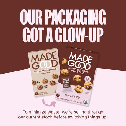 MadeGood Mini Cookies – Allergy-Safe Classroom Snack Packs for Kids, Chocolate Chip, 30 Count