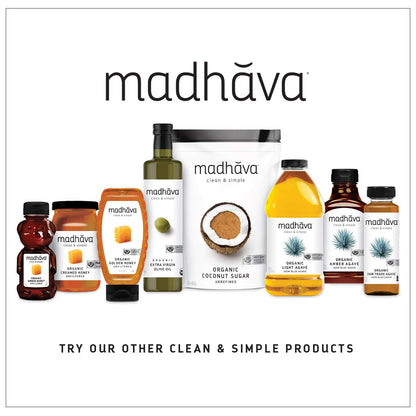 Madhava Organic Amber Agave Nectar – Blood-Sugar-Friendly Sweetener for Mindful Home Wellness Routines