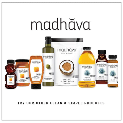 MADHAVA Organic Light Agave – Streamlined 2 Bottle Pack for Clutter Free Pantry Storage