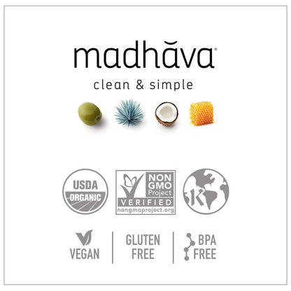 MADHAVA Organic Light Agave – Streamlined 2 Bottle Pack for Clutter Free Pantry Storage