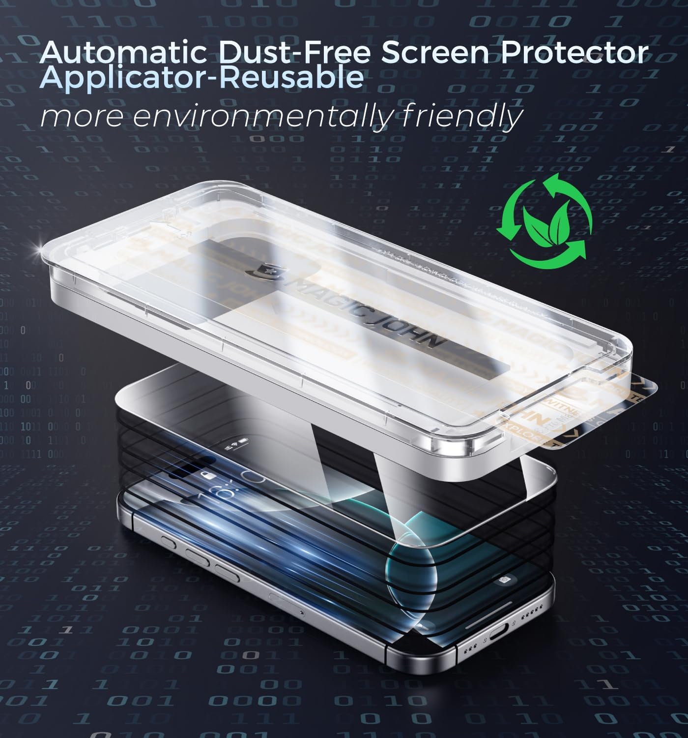 MAGIC JOHN Privacy Screen Protector for iPhone 16 Pro Max – Pocket-Safe 9H Glass for Commutes