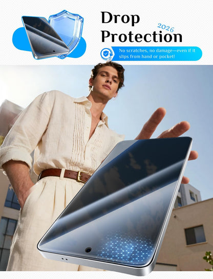 MAGIC JOHN Privacy Screen Protector for Samsung Galaxy S26 Ultra – Shield Sensitive Banking Apps from Visual Hacking on Public Transit