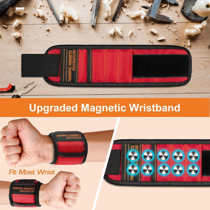 Magnetic Wristband for Screws & Drill Bits – Workshop Accessory for DIY Homeowners & Handymen