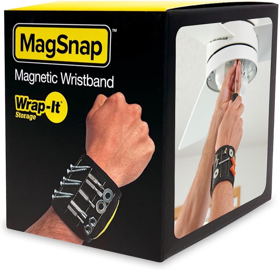MagSnap Magnetic Wristband by Wrap-It Storage - Father's Day Present for Grandpa, Practical Stocking Stuffer for Men Who Have Everything