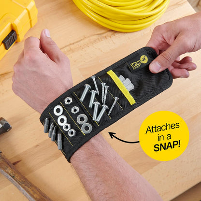 MagSnap Magnetic Wristband by Wrap-It Storage - Father's Day Present for Grandpa, Practical Stocking Stuffer for Men Who Have Everything