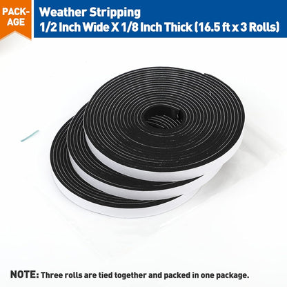 MAGZO Weather Stripping – Home Office Soundproofing Foam Tape for Window Drafts and Door Gaps