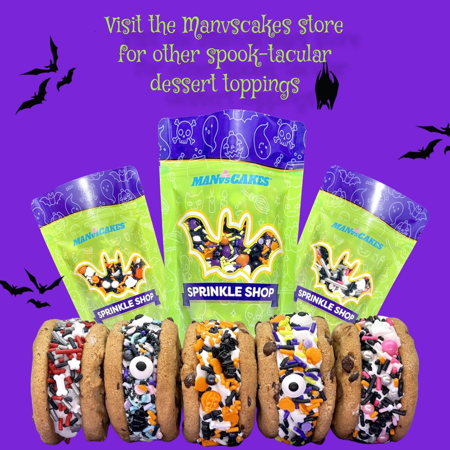 Manvscakes Halloween Sprinkles - Master Sugar Artist Hand-Blended Premium Sprinkle Collection, 8oz