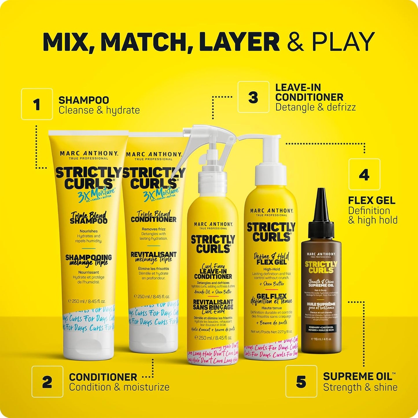 Marc Anthony Strictly Curls Curl Defining Gel - Spa Night Self-Care Hair Ritual for Frizz-Free Medium and Coarse Curls