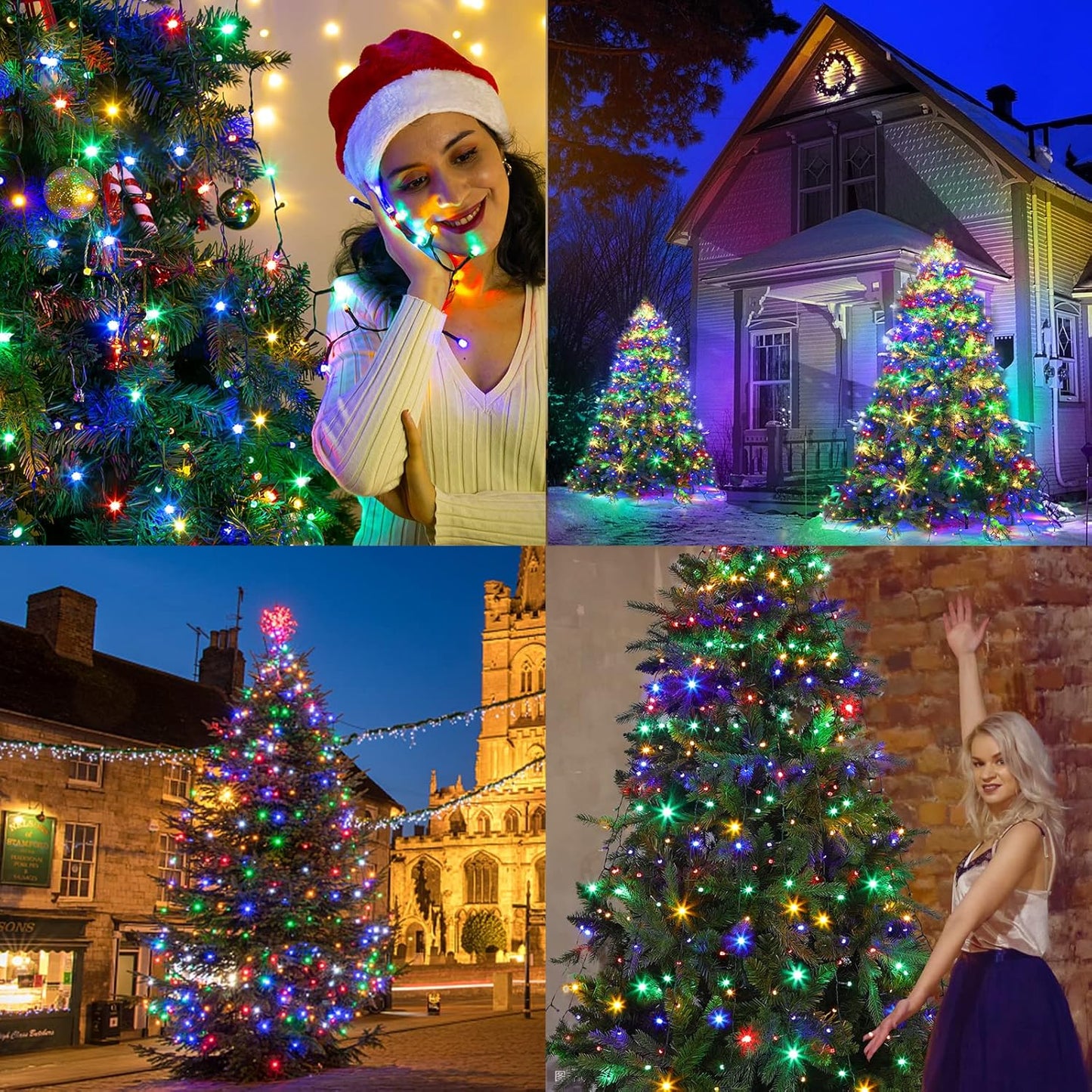 Marchpower Christmas Tree Lights – Nursery and Playroom Safe Holiday Lighting, Cool-to-Touch UL588 Diamond LEDs with Timer