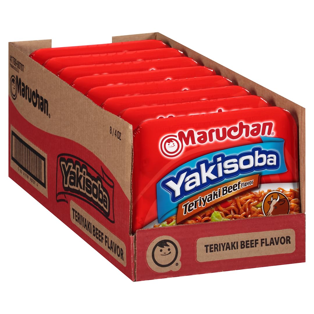Maruchan Yakisoba Teriyaki Beef, Japanese Instant Ramen Noodles, 4 Oz, 8 Count