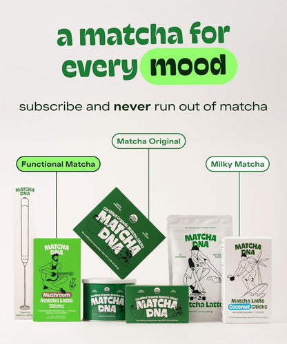 Matcha DNA Organic Matcha Powder - Morning Calm-Focus Ritual for Wellness Routines, Sustained Energy Matcha Latte
