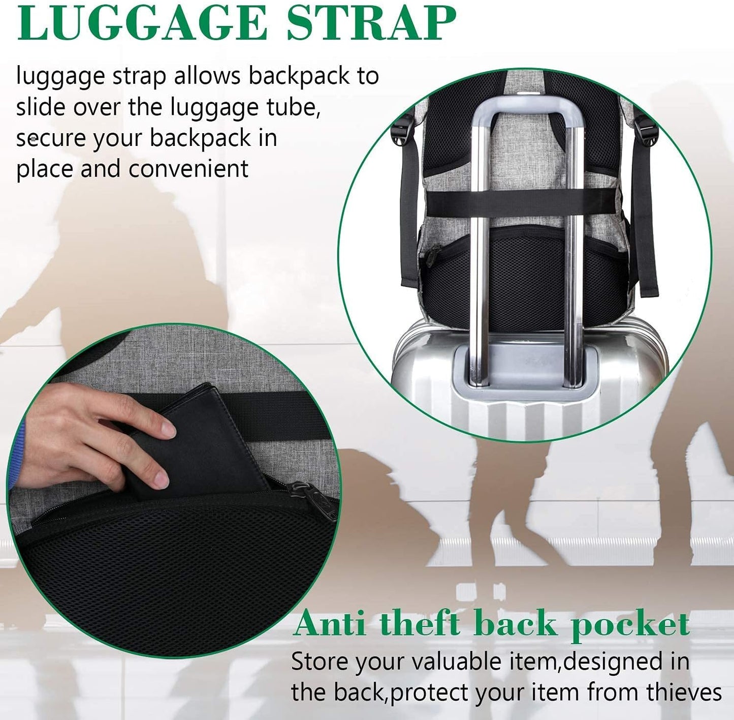MATEIN Travel Laptop Backpack – Modern Minimalist Laptop Bag for Small Apartments and Streamlined Travel