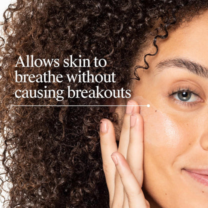 matte, lightweight lotion texture with no greasy residue or white cast