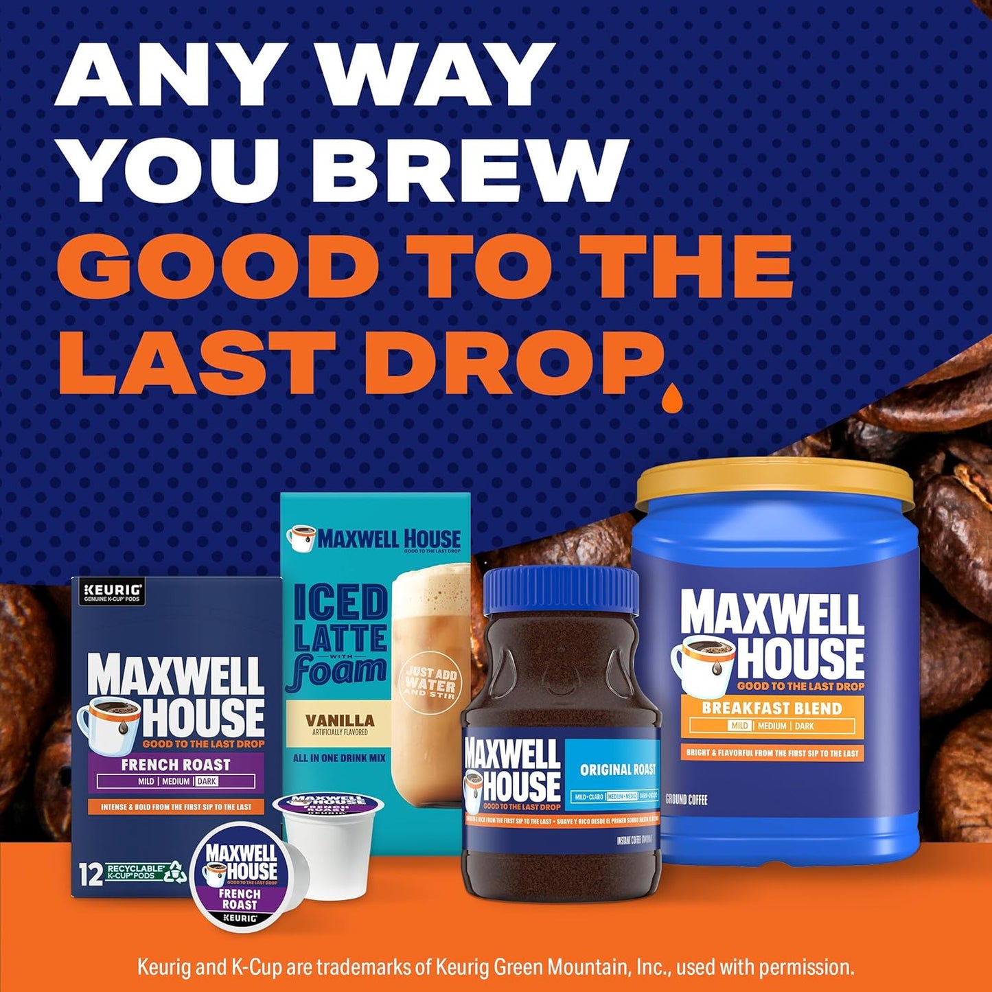Maxwell House Breakfast Blend Mild Roast Ground Coffee, 38.8 oz Canister – Office Breakroom Pantry Staple for Daily Team Brewing