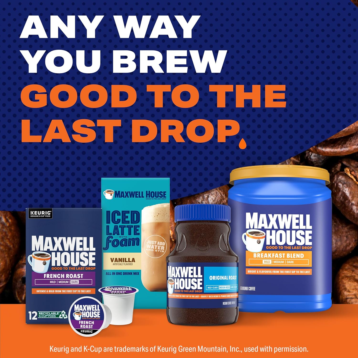 Maxwell House Breakfast Blend Mild Roast Ground Coffee, 38.8 oz Canister – Office Breakroom Pantry Staple for Daily Team Brewing